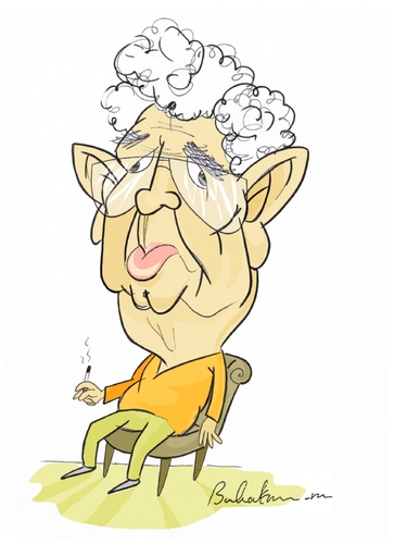 Cartoon: Ahmad shamloo (medium) by Babak Mo tagged ahmad,shamloo,cartoon,babakm,iran