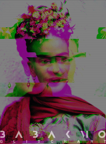 Cartoon: Glitch Art (medium) by Babak Mo tagged kahlo,frida,artist,mo,babak,kunst,art,glitch,babakmo