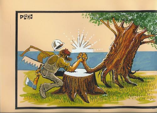 Cartoon: duel (medium) by Dluho tagged szkander,life,of,death
