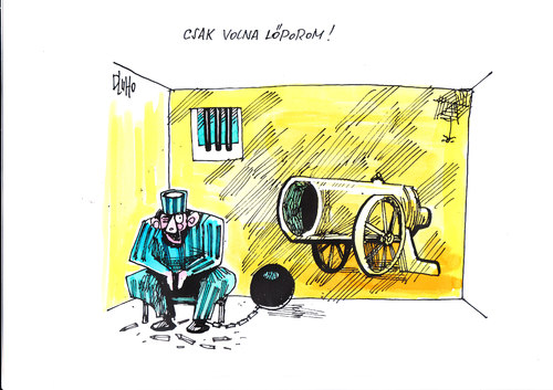 Cartoon: Escape (medium) by Dluho tagged escape,gefängnis,knast,gefangenschaft,flucht,ausbruch,kriminalität