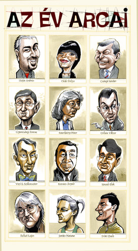 Cartoon: Faces of the Year 2004 (medium) by Dluho tagged know,people