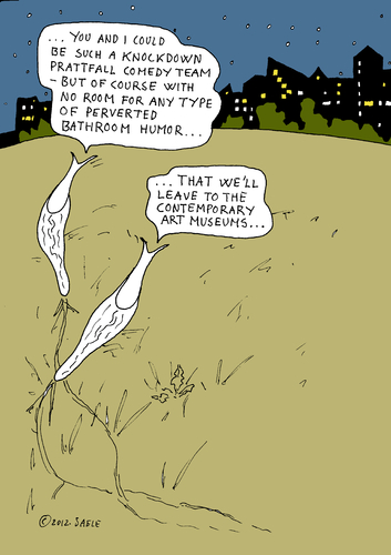 Cartoon: No. 7 (medium) by Snail Community Global tagged comedy,modern,museums,art,snails,snail