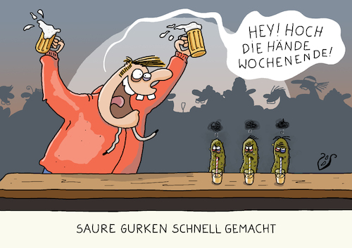 Cartoon: saure gurkenzeit (medium) by Dodenhoff Cartoons tagged rezeptvorschlag,saure,gurken,partygürkchen,einkochen,einlegen,gemüse,garten,wintervorrat,konservieren,wochenende,hoch,die,hände,partykiller,bier,kneipe,feiern,fixrezepte,rezeptvorschlag,saure,gurken,partygürkchen,einkochen,einlegen,gemüse,garten,wintervorrat,konservieren,wochenende,hoch,die,hände,partykiller,bier,kneipe,feiern,fixrezepte