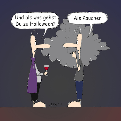 lexatoon Raucher zu Halloween