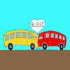 Cartoon: lexatoon bussi (small) by lexatoons tagged lexatoon,bussi,bus,unfall,liebe,kuss,verkehrsunfall,crash
