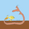 Cartoon: lexatoon Ende vom Wurm (small) by lexatoons tagged lexatoon,ende,vom,wurm,fressen,gefressen,werden,vogel