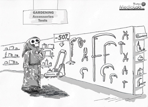Cartoon: Shopping (medium) by Vahe tagged death,shopping,supermarket