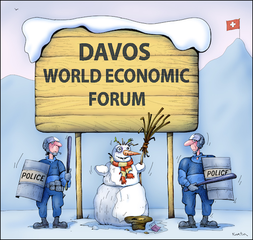 Cartoon: 02 Davos (medium) by kurtu tagged davos,davos