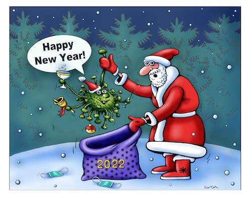 Cartoon: Happy New Year! (medium) by kurtu tagged happy,happy