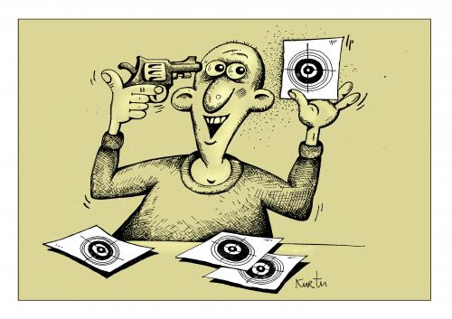 Cartoon: Idiot (medium) by kurtu tagged 