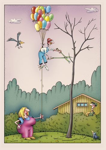 Cartoon: Kurtu063garten (medium) by kurtu tagged yes,illustration,garten,luftballon