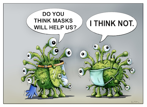 Cartoon: masken (medium) by kurtu tagged masken,masken