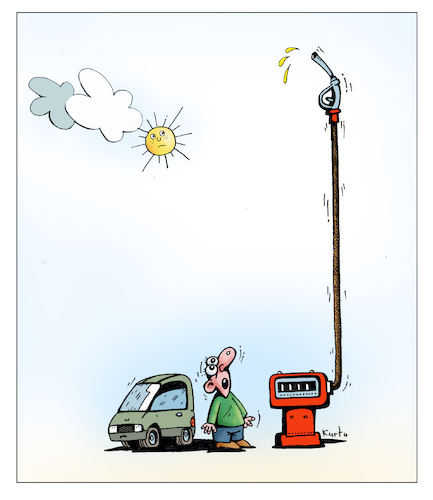 Cartoon: Tankstelle (medium) by kurtu tagged tankstelle,tankstelle