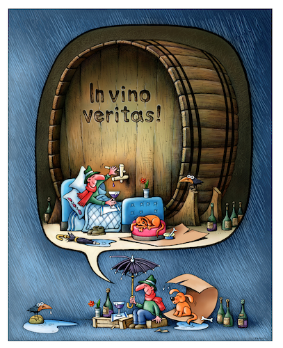 Cartoon: Wein (medium) by kurtu tagged wein,wein