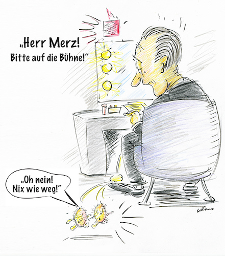 Cartoon: Friedrich Merz und sein Mut (medium) by kugel2020 tagged merz,parteivorsitz,cdu,rücktritt,akk,friederich,brd,mut,partei,demokratie