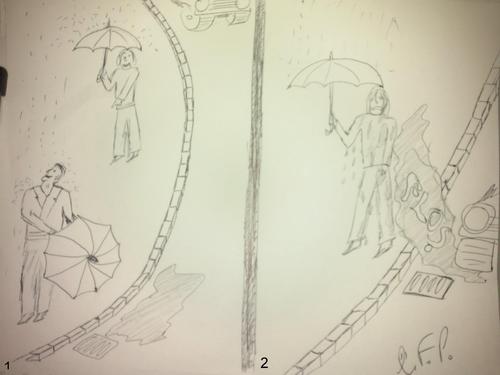Cartoon: YAGMUR - RAIN - PLUIE (medium) by ömer faruk tagged rain
