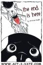 Cartoon: The End is Here - complete (small) by Penguin_guy tagged penguins pinguine animals tiere atom bomb atombombe tod verderben death war krieg thomas baehr klimawandel climate change