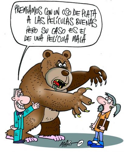 Cartoon: PREMIO (medium) by Mario Almaraz tagged oso,personas,
