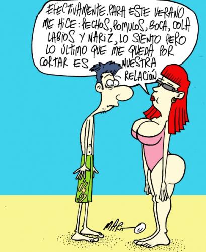 Cartoon: ROMPER Y CORTAR RELACION (medium) by Mario Almaraz tagged pareja
