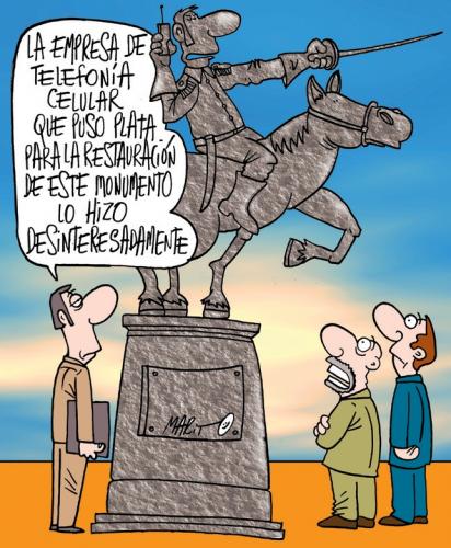 Cartoon: SPONSOR (medium) by Mario Almaraz tagged monumento,