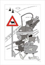 Cartoon: Traffic sign (small) by paraistvan tagged traffic,sign,cows,woman