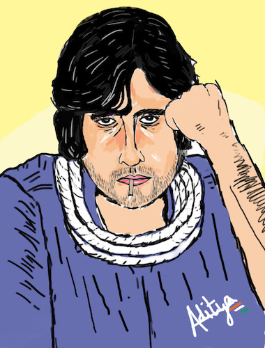 Cartoon: Art_Amitabh Bachchan (medium) by artakp tagged caricature