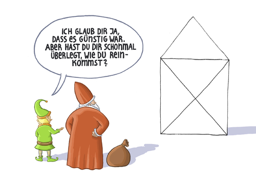 Cartoon: DAS ist das Haus! (medium) by Tobias Wieland tagged das,abend,heiliger,heilig,elf,weihnacht,weihnachten,nikolaus,haus