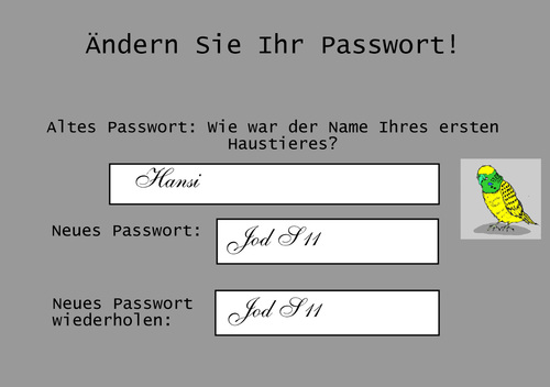 Cartoon: Ändern Sie Ihr Passwort (medium) by Marbez tagged passwort,vogel,name