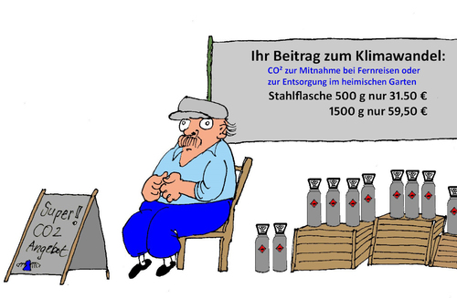 Cartoon: Beitrag zum Klimawandel (medium) by Marbez tagged klima,wandel,beitrag