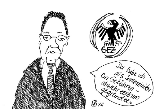 Cartoon: Gebürenabwehrzentrum GEZ (medium) by Marbez tagged innenminister,friedrich