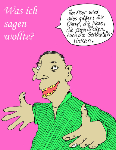 Cartoon: Im Alter wird alles größer (medium) by Marbez tagged alter,größer,wachstum