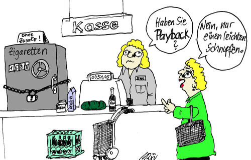 Cartoon: PayBack (medium) by Marbez tagged frage,payback,nerven