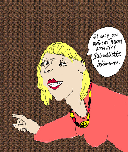 Cartoon: Schlandkette (medium) by Marbez tagged schlandkette,kette,freiwillig