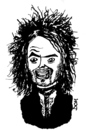 Cartoon: Russell Brand (small) by Dom Richards tagged russell,brand,caricature,comedian