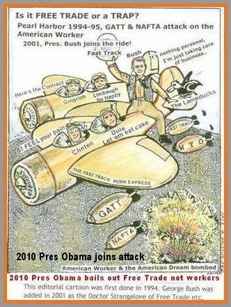Cartoon: P. Obama joins attack on workers (medium) by ray-tapajna tagged pres,obama,bail,outs,free,trade,continues,attack,on,workers,economic,crisis,stimulus,is,dud,tariffs,labor,commodity