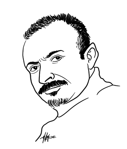 Cartoon: Hicabi Demirci (medium) by Hilmi Simsek tagged hicabi,demirci,hilmi,simsek,caricature,cartoon,turkish