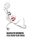 Cartoon: MARILYN MONROE (small) by Hilmi Simsek tagged marilyn monroe hilmi simsek cinema art
