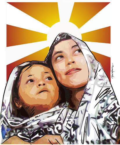 Cartoon: Mother (medium) by yan setiawan tagged mother