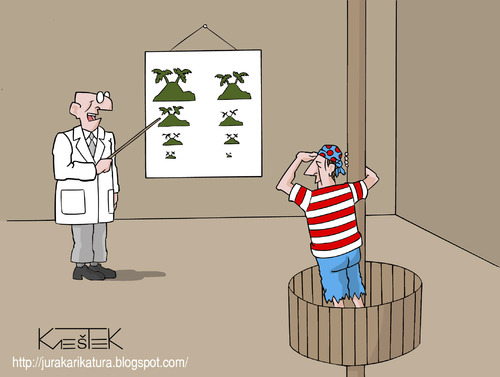 Cartoon: Eye test (medium) by Jura Karikatura tagged pirate,doctor,eye,oculist