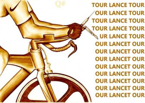 Cartoon: LANCE (medium) by QUIM tagged lance,armstrong,lancet,save,cycling,tour,international,union,tour de france,lance armstrong,sport,sportler,fahrradsport,fahrrad,illustration,doping,aufputschmittel,drogen,mediakente,medikamentenmissbrauch,missbrauch,sucht,süchtig,leistung,kraft,körper,fitness,ausdauer,radsport,radfahrer,radfahren,tour,de,france,lance,armstrong