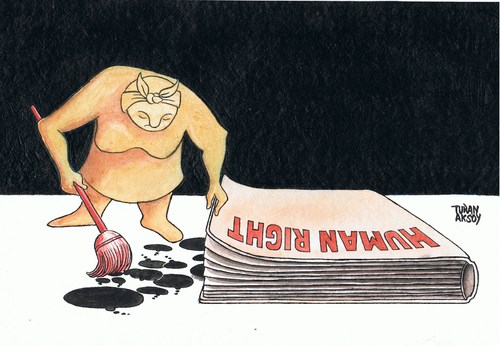Cartoon: Human right (medium) by caricaturan tagged caricaturan