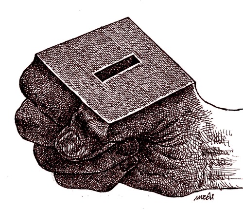 Cartoon: ballot box (medium) by Medi Belortaja tagged box,ballot