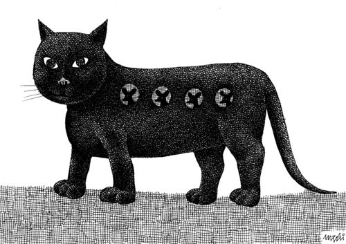 Cartoon: black cat s prison (medium) by Medi Belortaja tagged jail,prison,cat,black,mouse,mouses