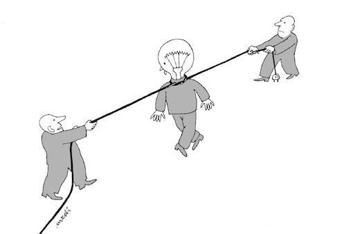 Cartoon: Energy (medium) by Medi Belortaja tagged energy,bulb,idea,throttle,peoples