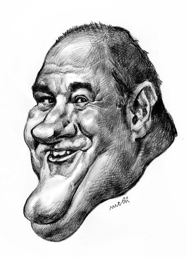 Cartoon: james gandolfini (medium) by Medi Belortaja tagged actor,gandolfini,james