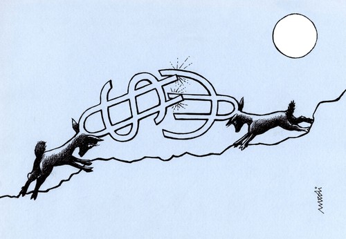 Cartoon: kids (medium) by Medi Belortaja tagged horn,conflict,money,usd,dollar,euro,match,kids,horns