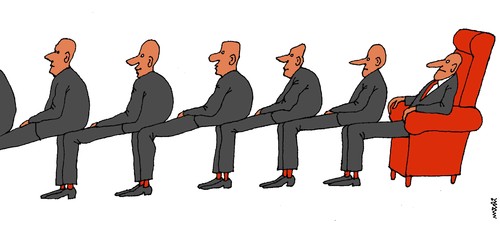 Cartoon: natural chairs (medium) by Medi Belortaja tagged chair,chairs,power,politicians,buroucracy,men,chef,head,hierarchy