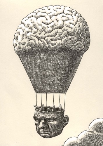 Cartoon: philosophical balloon (medium) by Medi Belortaja tagged philisophy,philosophical,balloon,head,people,think,thinker,intelligence
