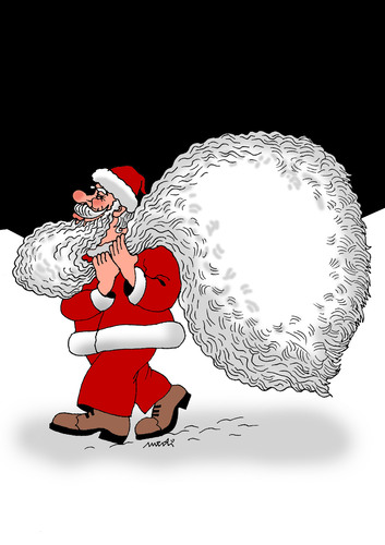Cartoon: Santa s gifts (medium) by Medi Belortaja tagged santa,gifts,merry,christmass,happy,new,year,2012