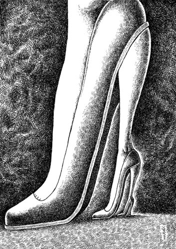Cartoon: shoes (medium) by Medi Belortaja tagged women,woman,legs,shoes